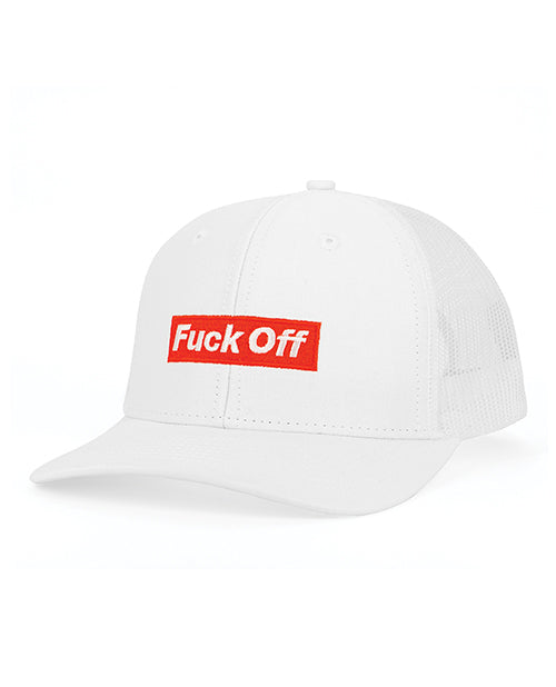 Wood Rocket Fuck Off Trucker Hat - White by Wood Rocket
