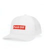 Wood Rocket Fuck Off Trucker Hat - White by Wood Rocket
