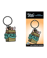 Wood Rocket Eat A Bag of Dicks Keychain - Tan by Wood Rocket