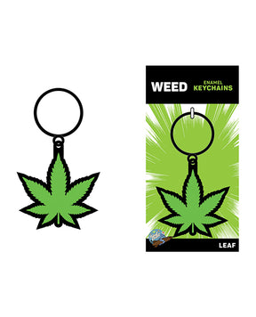 Wood Rocket Weed Pot Leaf Keychain - Green by Wood Rocket
