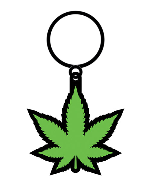 Wood Rocket Weed Pot Leaf Keychain - Green by Wood Rocket