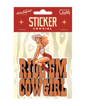 Ride Em Cowgirl Sticker by Wood Rocket