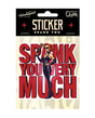 Spank You Very Much Sticker by Wood Rocket