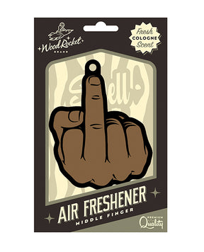 Wood Rocket Middle Finger Brown Air Freshener - Cologne by Wood Rocket