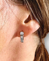 Wood Rocket Magic Wand Micro Earrings — Black Nickel & Gold
