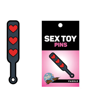 Wood Rocket Sex Toy Hearts Paddle Pin - Black/Red by Wood Rocket