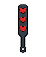 Wood Rocket Sex Toy Hearts Paddle Pin - Black/Red by Wood Rocket