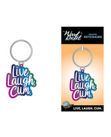 Wood Rocket Live Laugh Cum Keychain - Multi Color by Wood Rocket