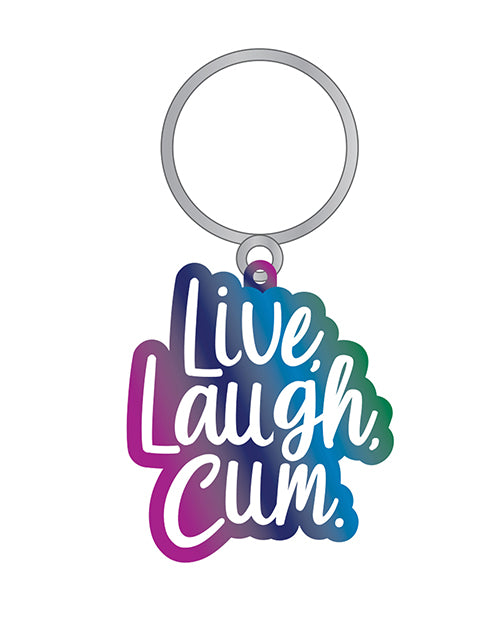 Wood Rocket Live Laugh Cum Keychain - Multi Color by Wood Rocket