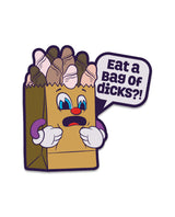 Wood Rocket Fuck Buddies Eat a Bag of Dicks Pin - Multi Color by Wood Rocket