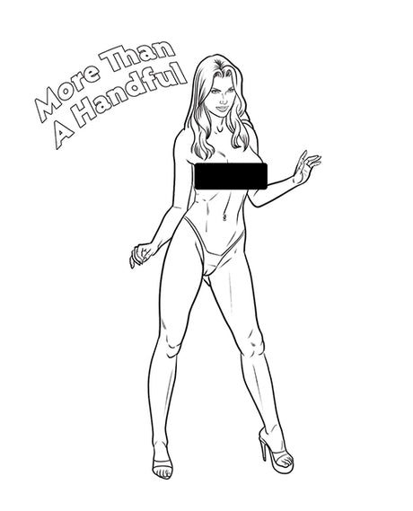 Wood Rocket Breast-Themed Adult Coloring Book, 24 Pages