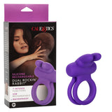 CalExotics Silicone Rechargeable Dual Rockin' Rabbit Ring - SE1843203
