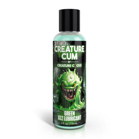 XR Brands Creature Cum Green Water-Based Lubricant — 4 oz - CC-AH798-4OZ