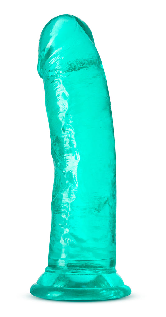 Blush B Yours Plus Roar n' Ride Teal Dildo — 8 in Suction Cup, Harness Compatible - BL-12802