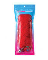 Pinkelephant Medium Stainless Steel Fox Tail Plug — Cherry Red