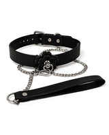 Heat Tease Flower Collar - Black/Pink by Pinkelephant