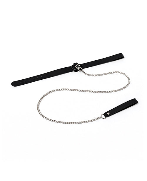 Heat Tease Flower Collar - Black/Pink by Pinkelephant