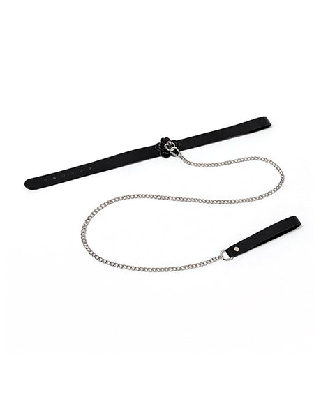 Heat Tease Flower Collar - Black/Pink by Pinkelephant