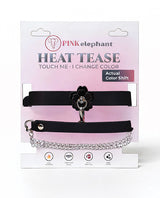 Heat Tease Flower Collar - Black/Pink by Pinkelephant