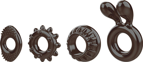 Evolved Novelties Ring My Bell 4-Pack Cock Ring Set - ZE-CR-4388-2