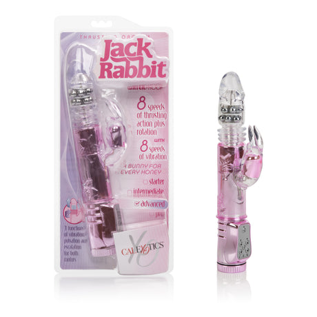 CalExotics Dual-Motor Thrusting Jack Rabbit Vibrator, Pink - SE0661003