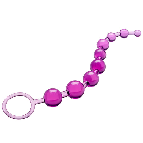 Cloud 9 Novelties Classic Anal Beads, Purple — Graduating 1/8 to 3/4 inch - WTC61032