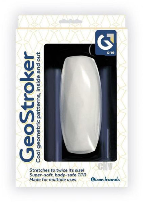 Icon Brands GeoStroker 1 Male Stroker — White, 5 in - IC3104