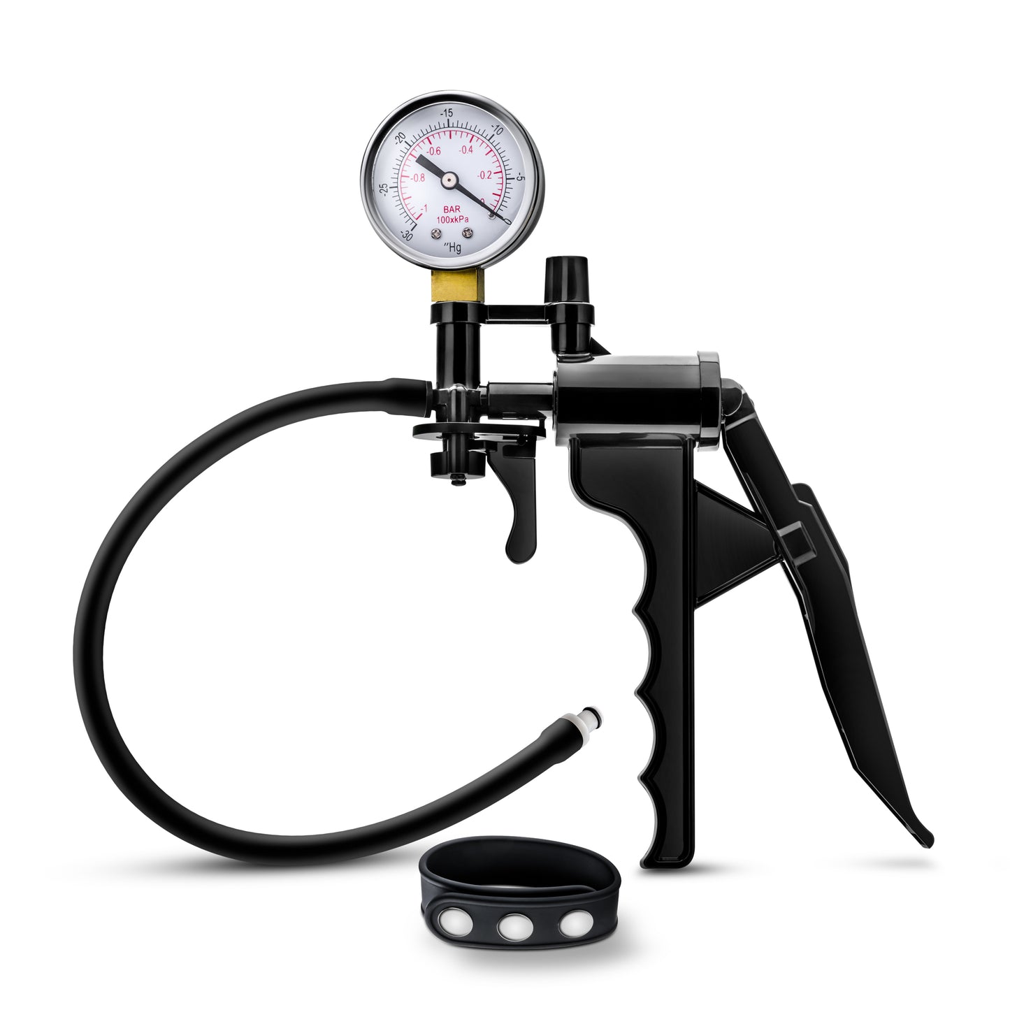 Performance - Gauge Pump Pistol With Silicone Tubing & Silicone Cock Strap - Black by Blush