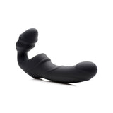 Slim Rider Ribbed Vibrating Silicone Strapless Strap-On by XR Brands