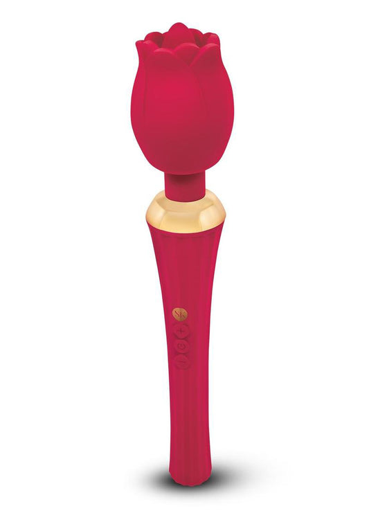 XGEN Secret Kisses Rosegasm Bouquet Wand Vibrator — Red, 12 in - SK-1043