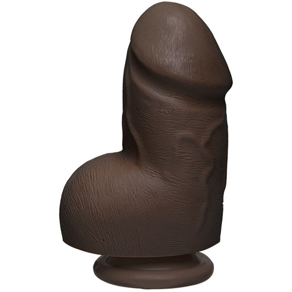 The D - Fat D - 6 Inch With Balls - Firmskyn - Chocolate by Doc Johnson