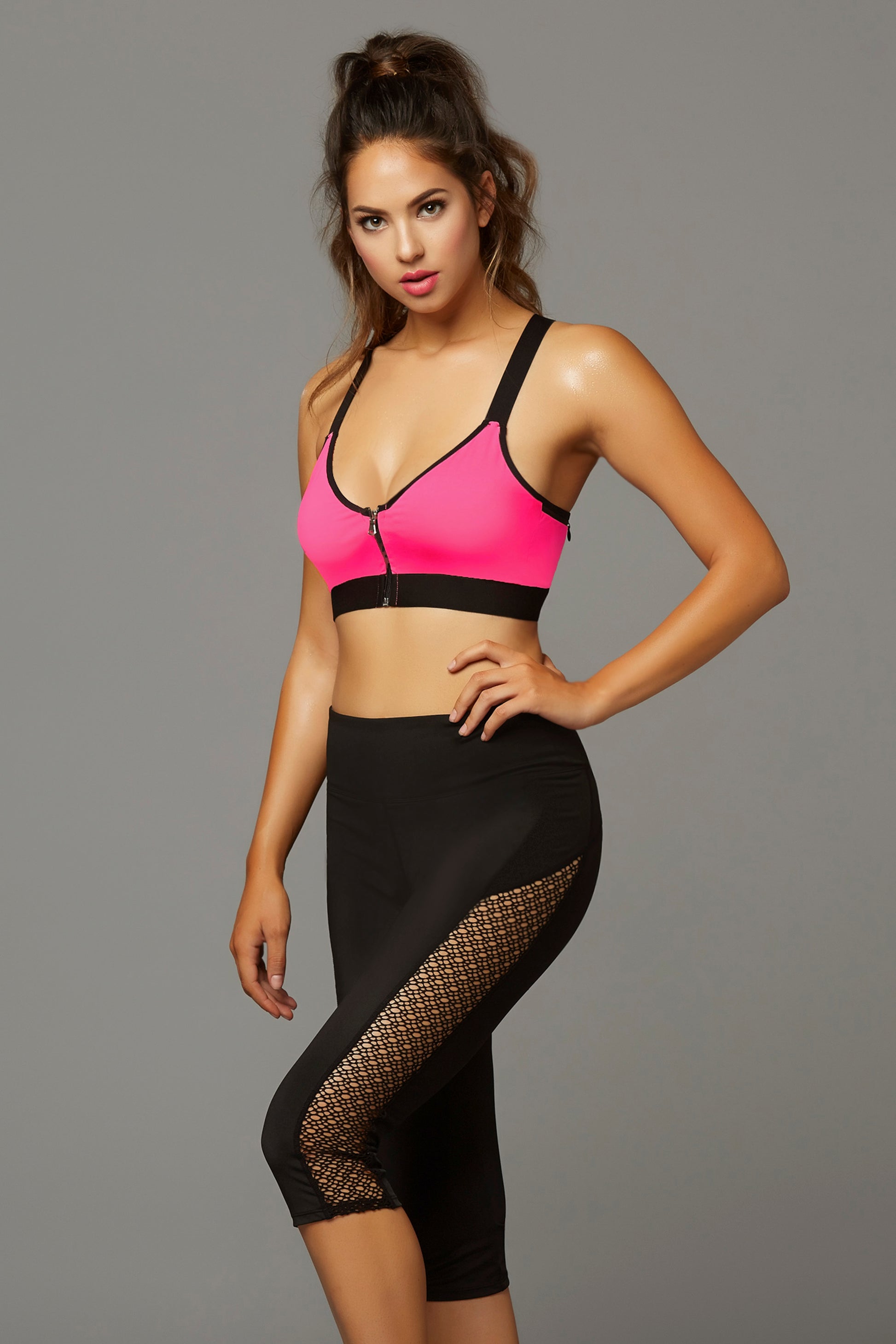 Strike Earn It Sports Bra - Extra Large - Hot Pink by Seven Til Midnight