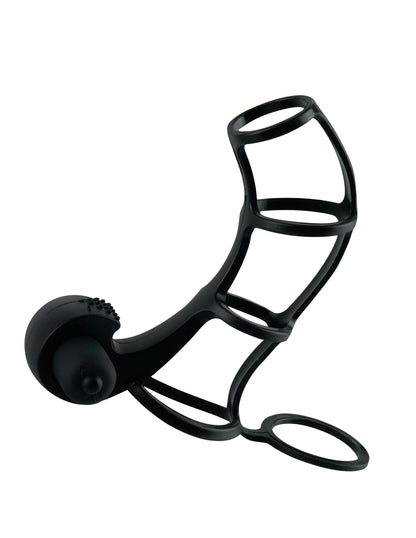 Fantasy X-Tensions Deluxe Silicone Power Cage - Black by Pipedream