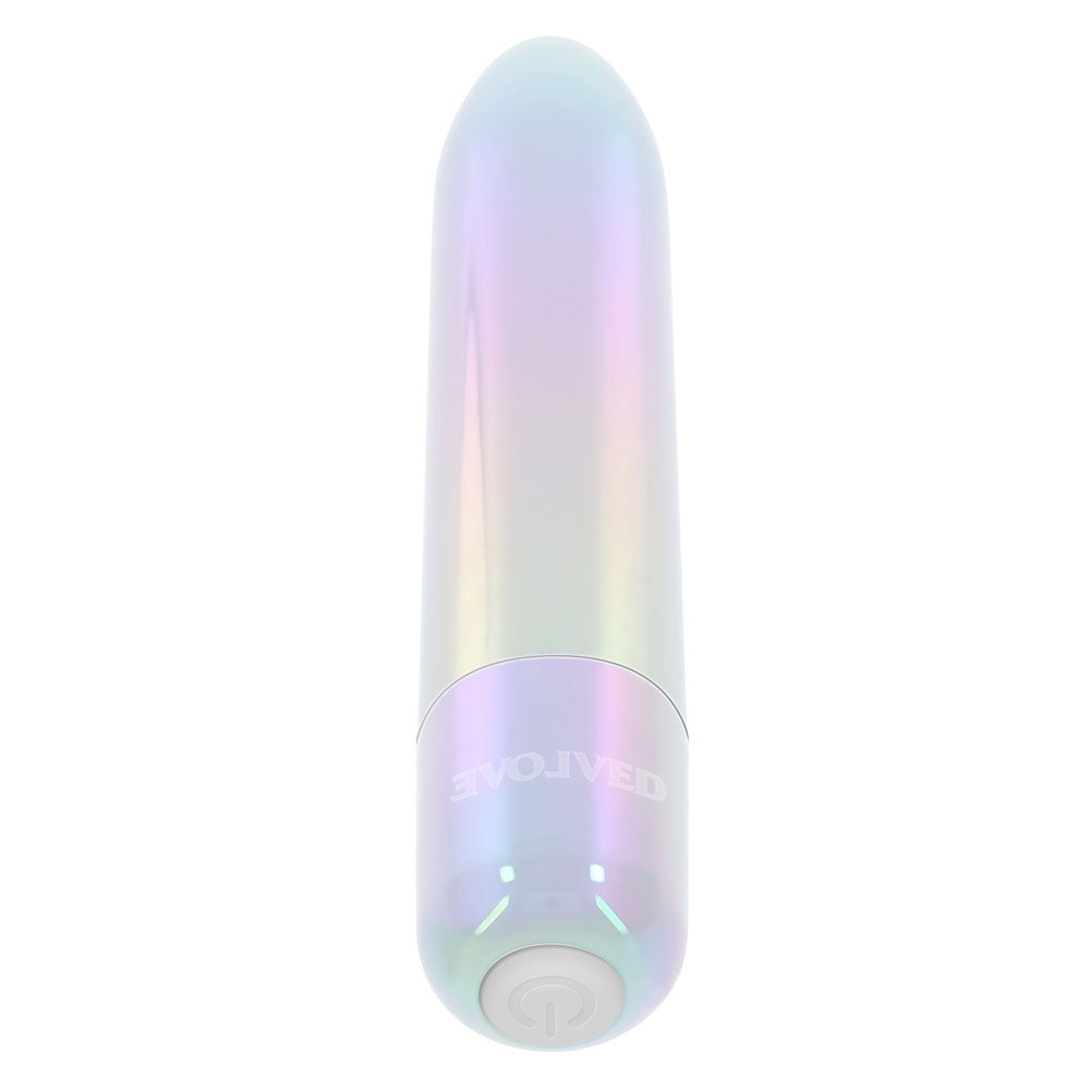 Evolved Novelties Easy Does It Lipstick Bullet Vibrator — Pearly Iridescent, USB Rechargeable - EN-RS-4530-2