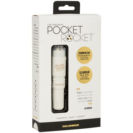 Doc Johnson Original Pocket Rocket Mini Vibrator - White - DJ0376-01