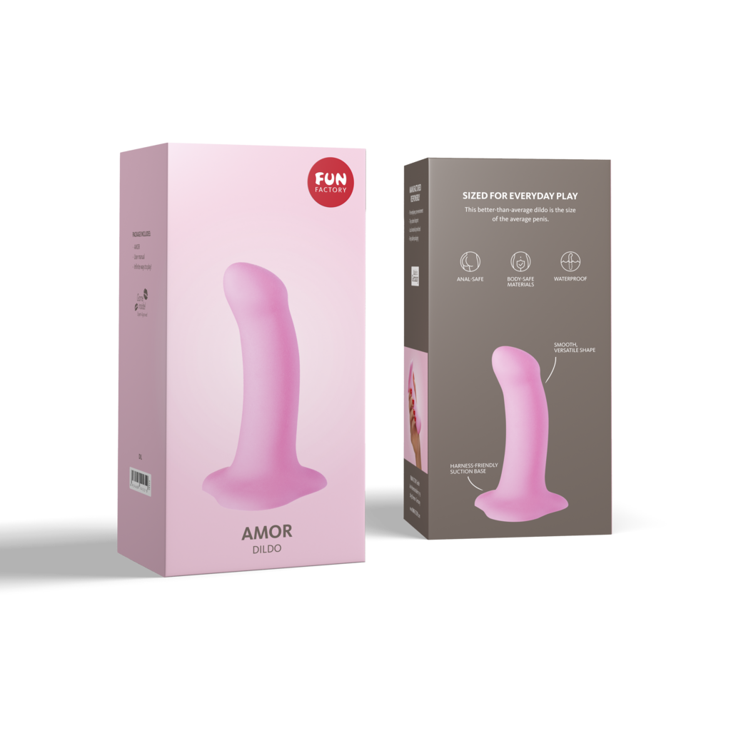 Fun Factory AMOR Dildo — Curved, Harness-Ready with Suction Base - FN407CR