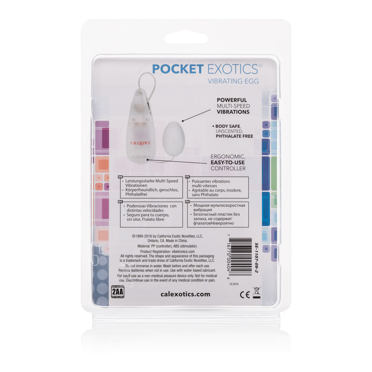 CalExotics Pocket Exotics Vibrating Ivory Egg — Compact Vibrator - SE1107092