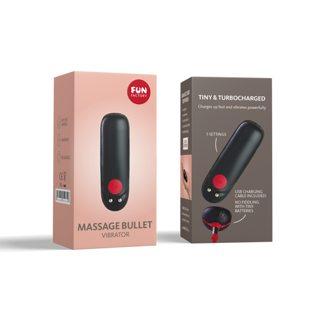 Fun Factory Massage Bullet — Rechargeable Bullet Vibrator, Black - FN601