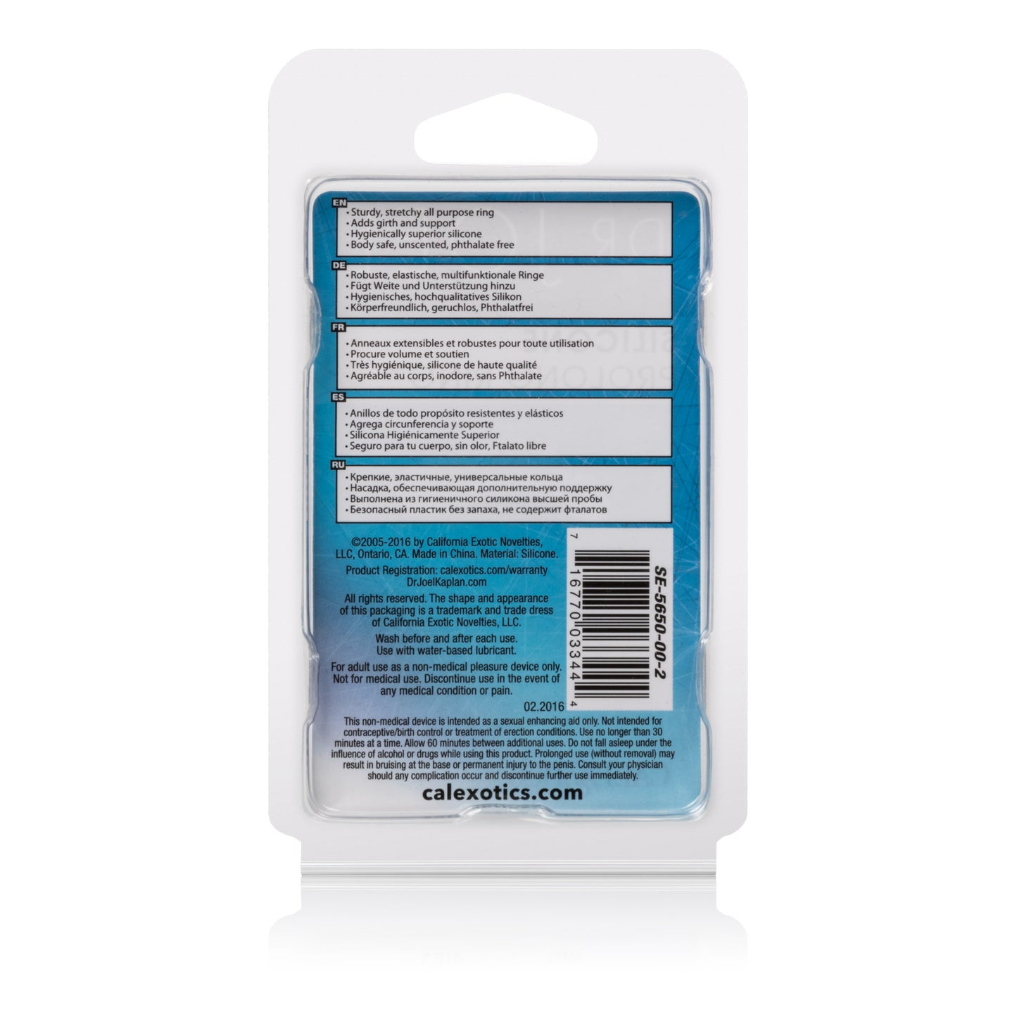 Dr. Joel's Silicone Prolong Ring - Smooth Clear by CalExotics