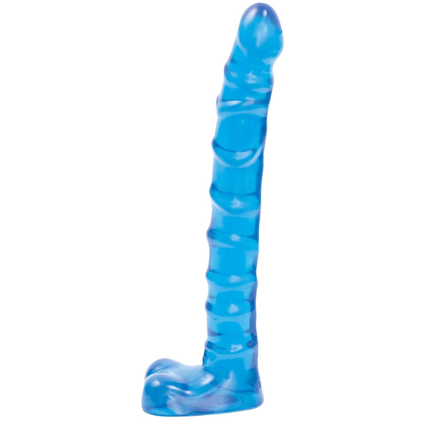Raging Hard-Ons Slimline Cobalt Blue Jellie - 9 Inches - Ballsy by Doc Johnson