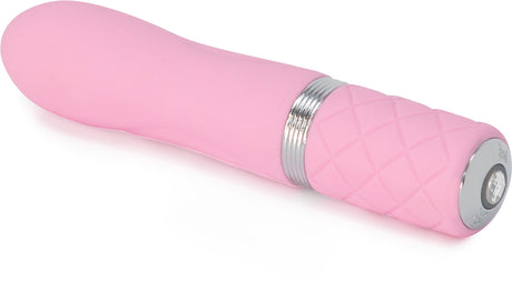 BMS Factory Pillow Talk Flirty Mini Massager with Swarovski Crystal, Pink - BMS2661-6