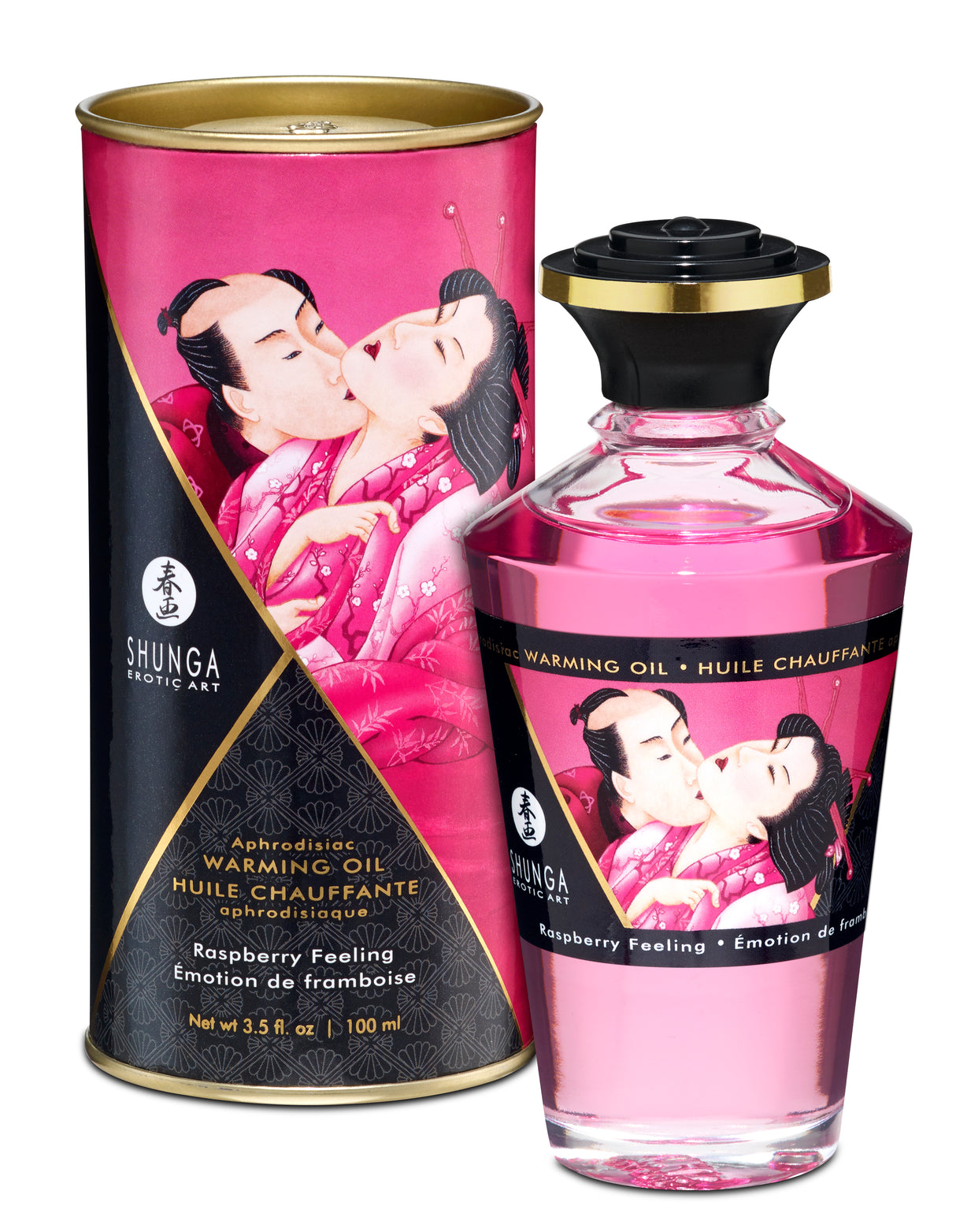 Shunga Aphrodisiac Warming Oil — Raspberry Feeling, 100 mL - SHU2201