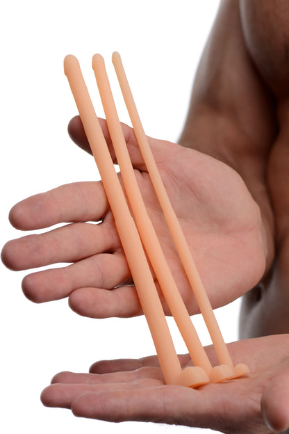 Master Series Dockers Silicone Urethral Sound Set - Flesh by XR Brands