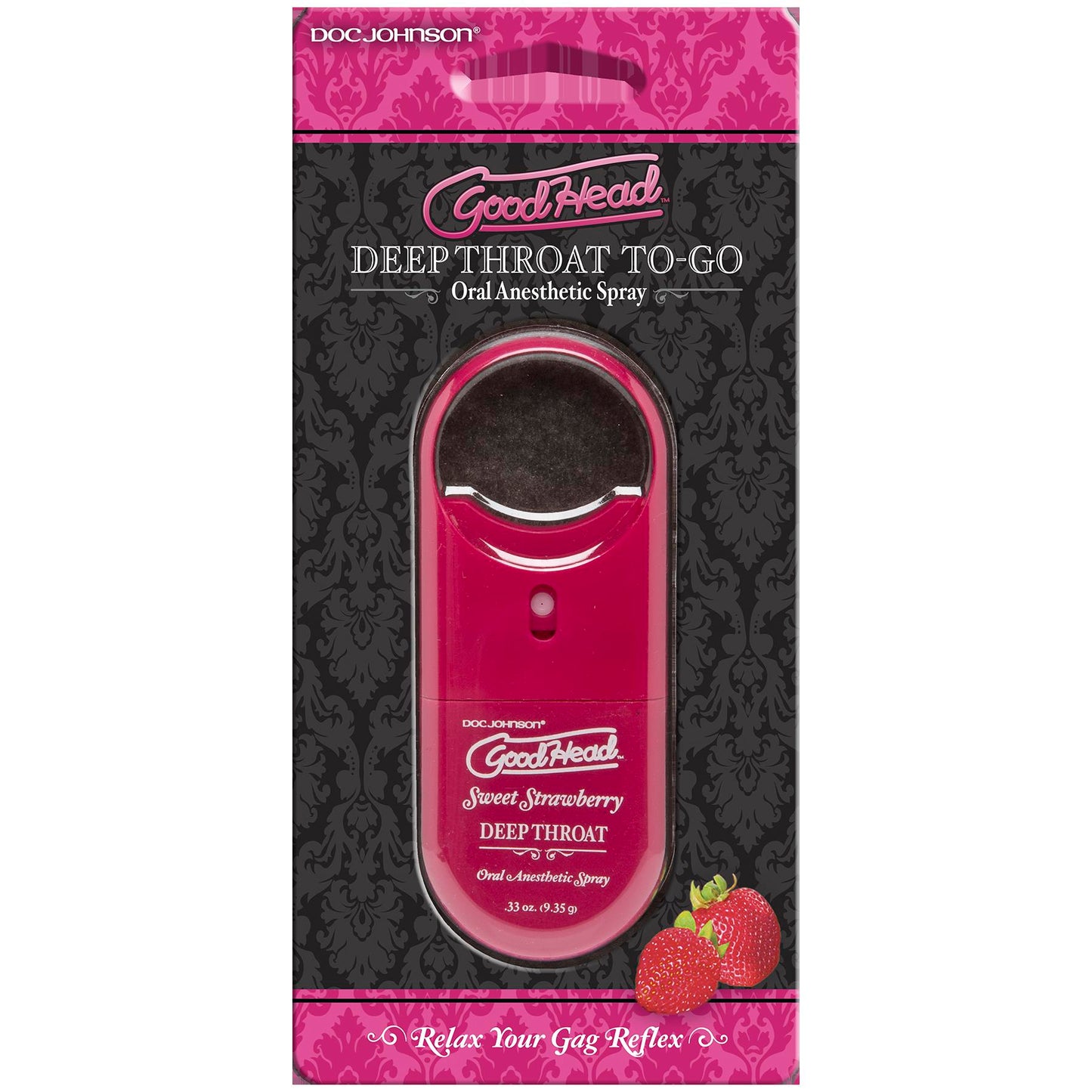 Goodhead to Go Deep Throat Spray - Sweet Strawberry by Doc Johnson