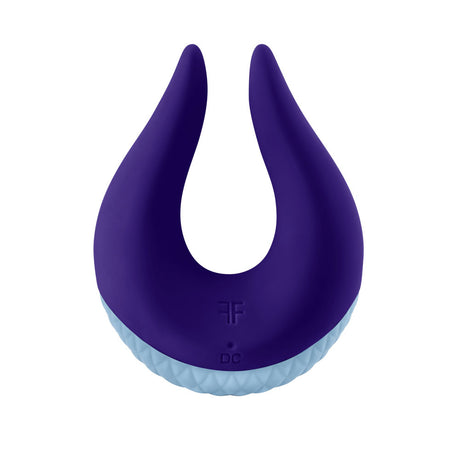 Femme Funn Volea Clitoral Stimulator — Dark Purple with Light Blue Base, 3.89 in - FF-1036-2D