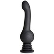 XR Brands Shaking Silicone Anal Stimulator, Black - INM-AH085-BLK