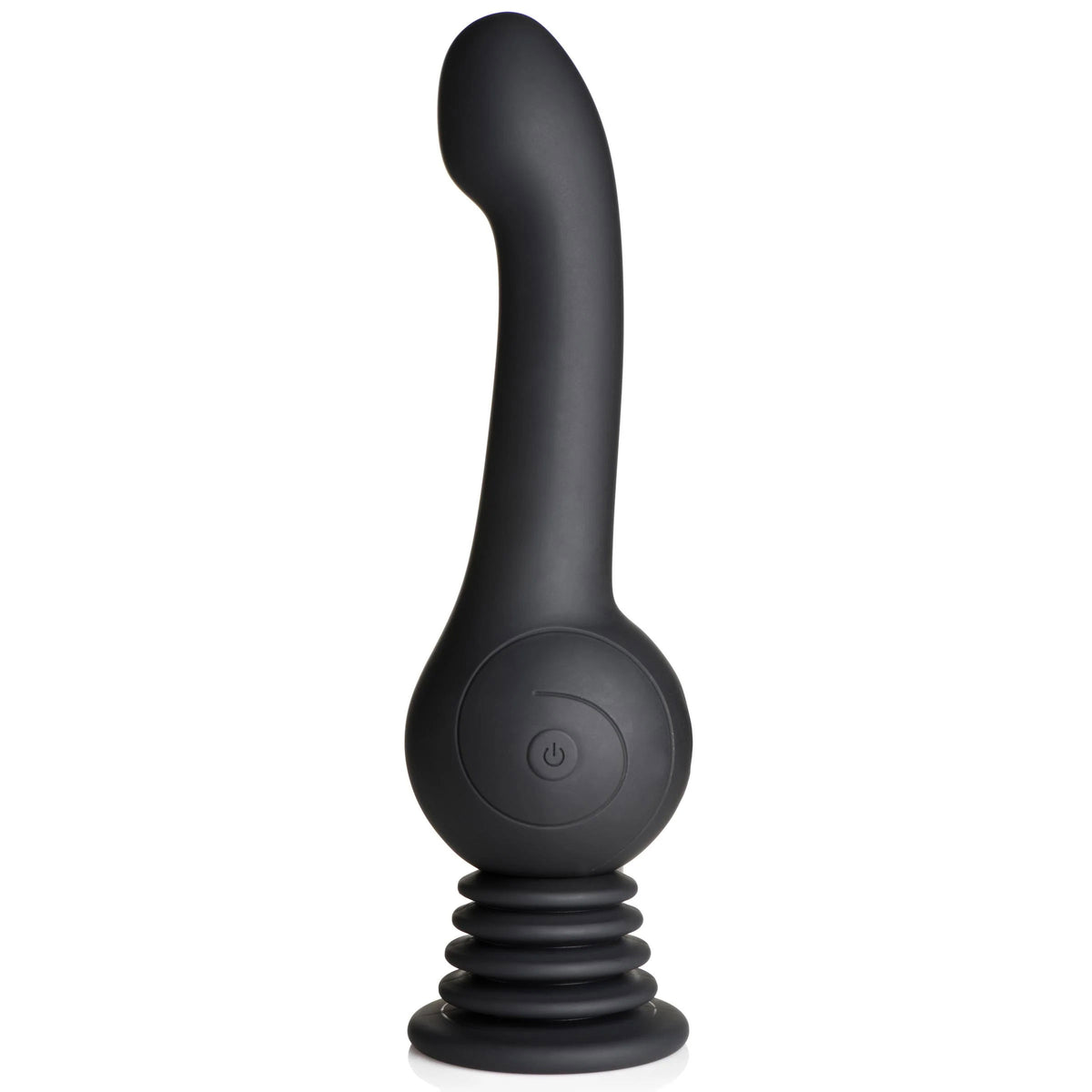 XR Brands Shaking Silicone Anal Stimulator, Black - INM-AH085-BLK