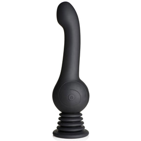 XR Brands Shaking Silicone Anal Stimulator, Black - INM-AH085-BLK