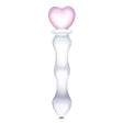 Electric Novelties 8 Inch Sweetheart Glass Dildo, Pink/Clear - GLAS-161