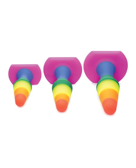 Frisky Rainbow Silicone Anal Trainer Set, 3 Sizes